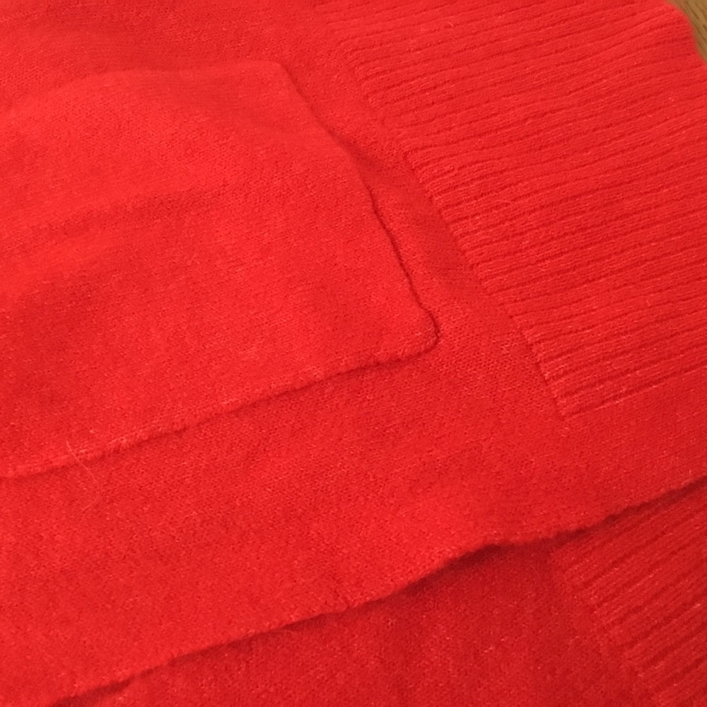 Bright Red Cardigan Sweater - Picture 2 of 5